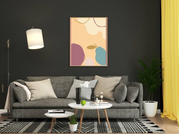 abstract fruit wall art canvas