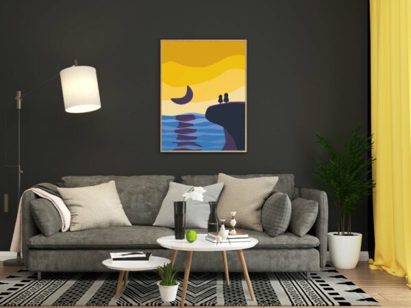 abstract landscape wall art canvas