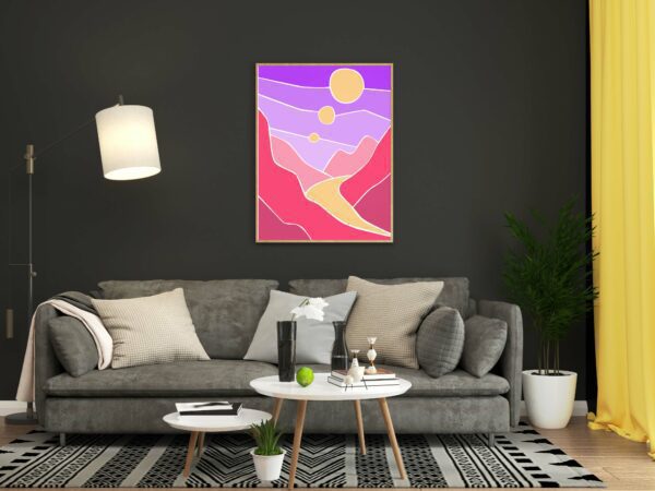 topography wall art canvas