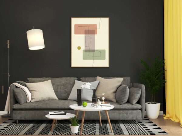 abstract line wall art canvas