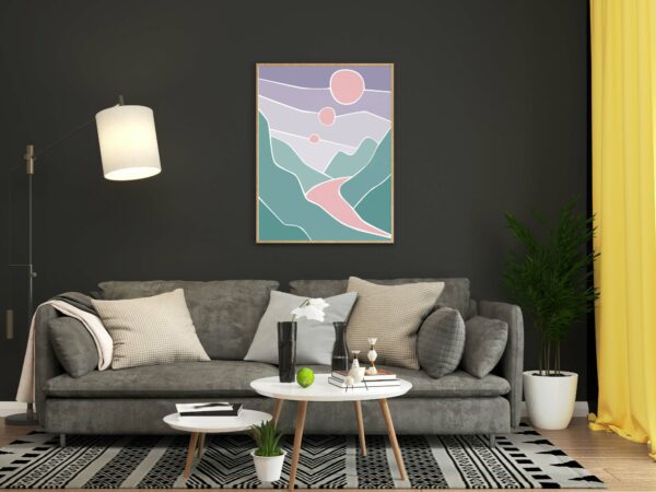 topography wall art canvas