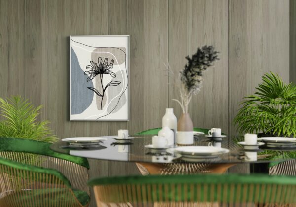 abstract flower plant wall art canvas