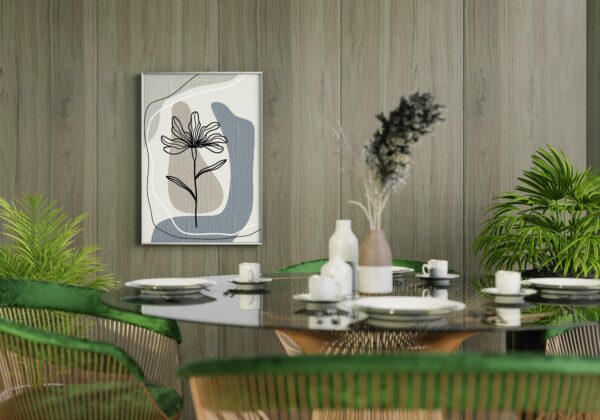 abstract flower plant wall art canvas
