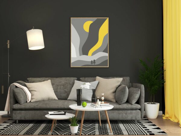 abstract landscape wall art canvas