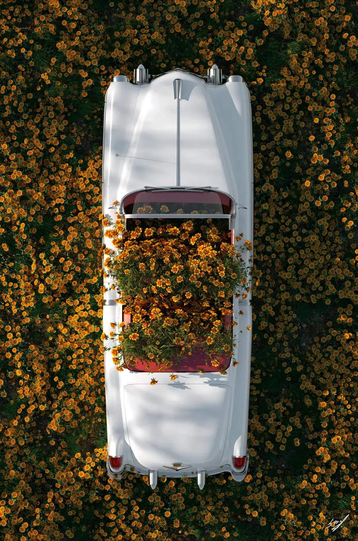 Cadillac in Flowers