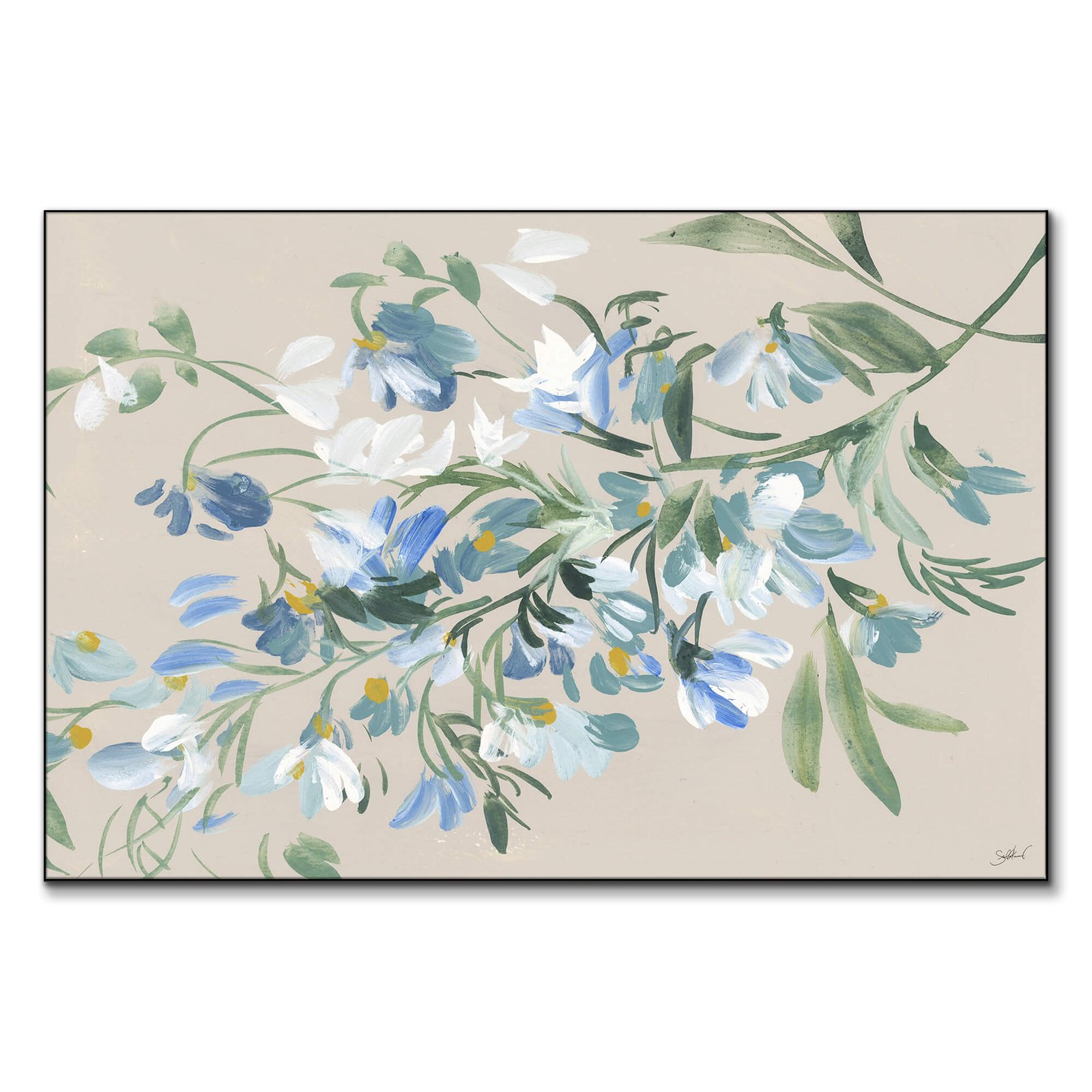 Blue White Floral